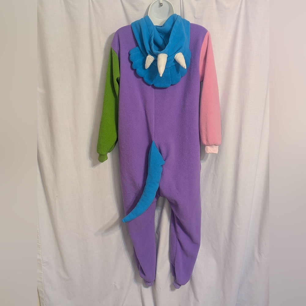 Colorful Color Block Rhino Onesie PJs for Kid or Petite Adult Size M/L